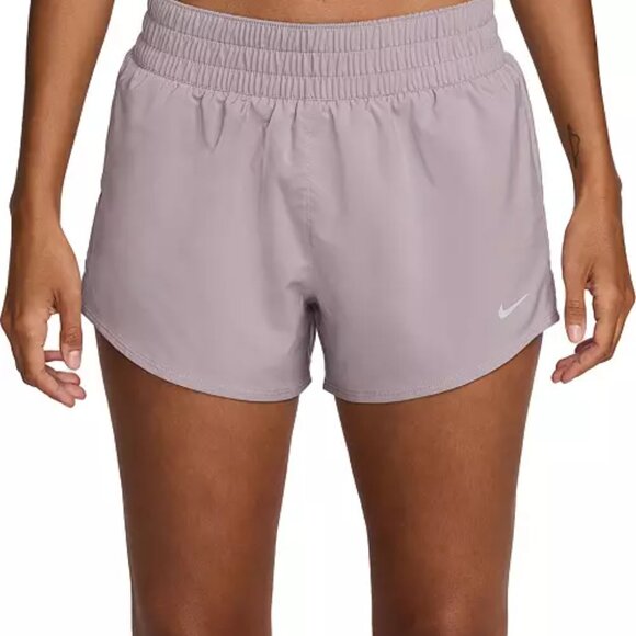 NWT New Nike Womens One DriFIT Mid-Rise 3" Brief-Lined Shorts Size Small S Cheer - Picture 2 of 6